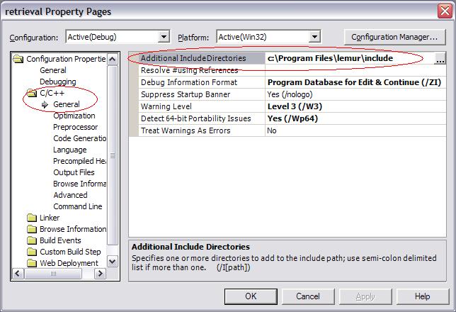 VS .Net Configuring additional include directories