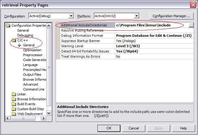 VS .Net Configuring additional include directories