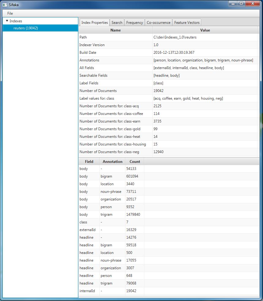 Example:  Properties tab